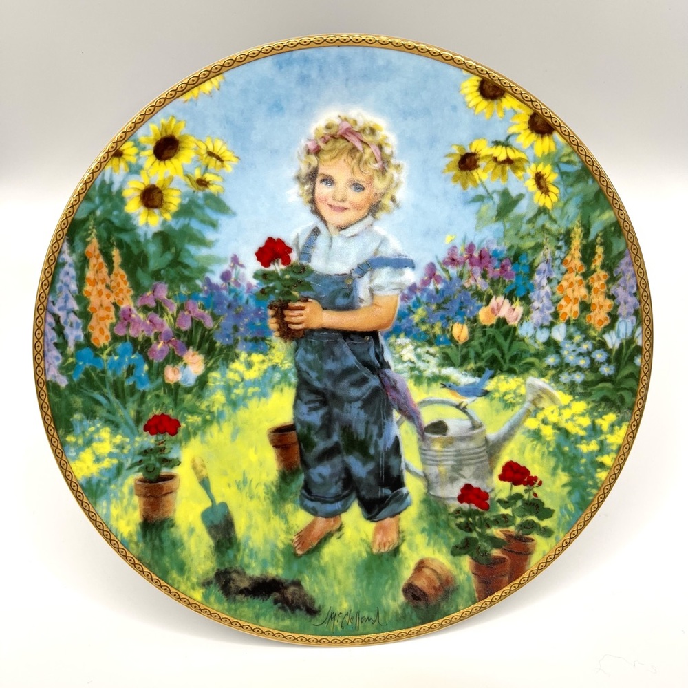 Collectible Plate 'A Time to Plant' John McClellend 'Our Children, Our Future'